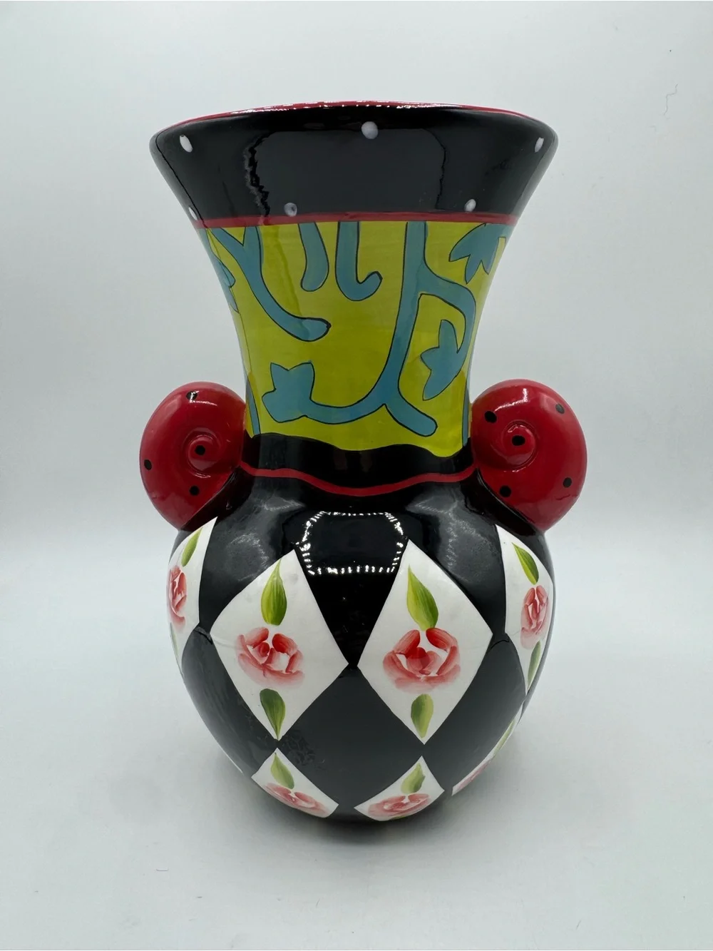 Vintage Joyce Shelton Tea Party Ceramic Vase - Picture 2 of 5